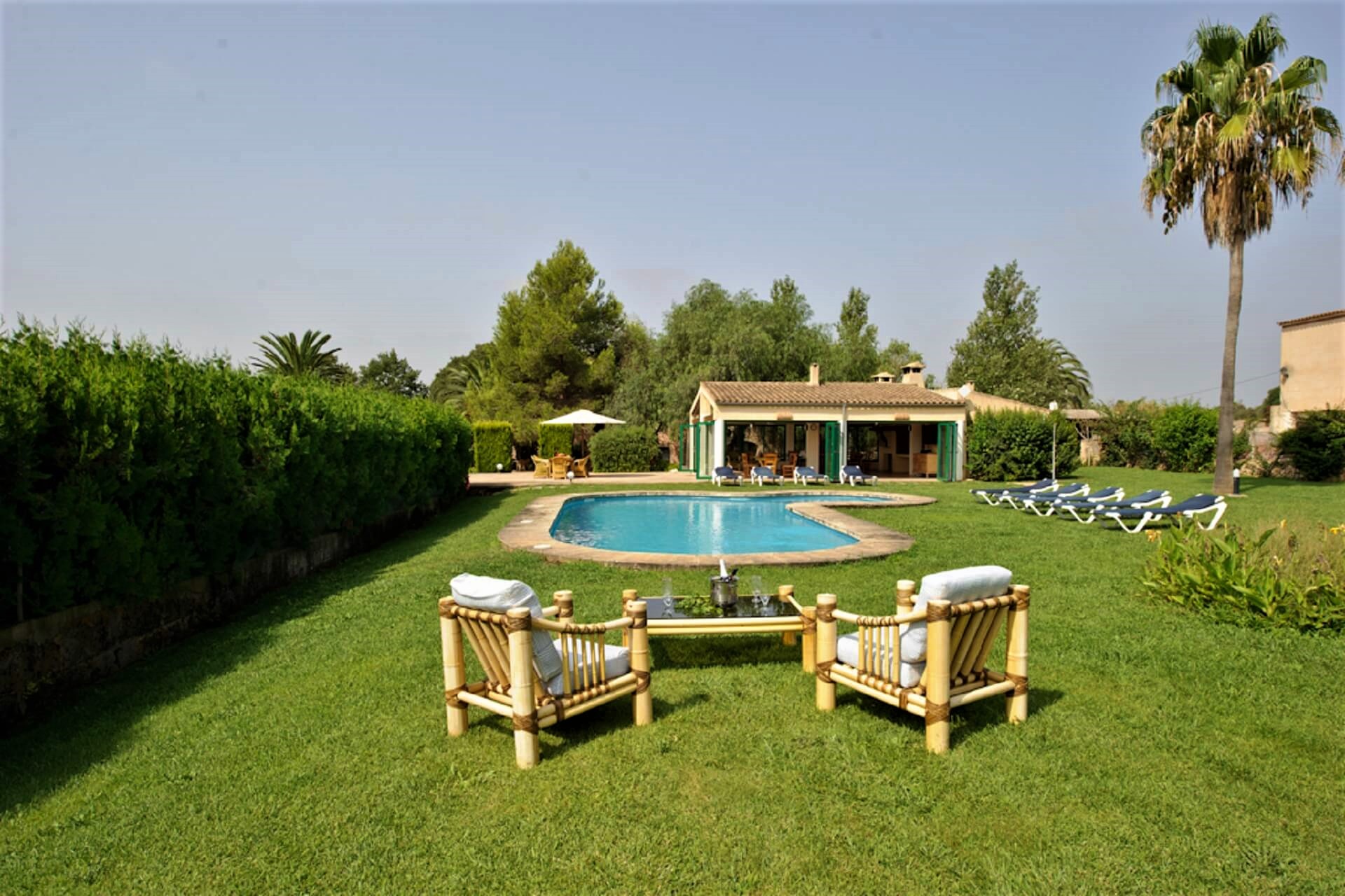 Finca Son Rito - Pool and garden area