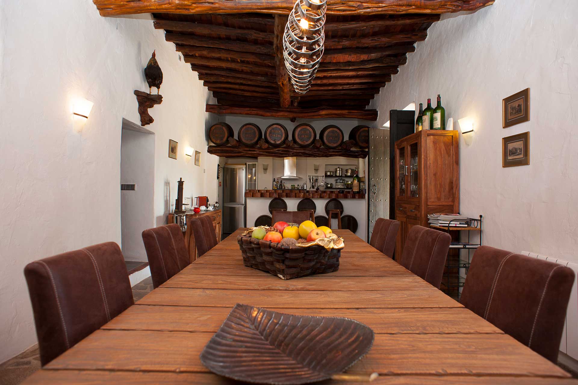 Finca Can Gall Ibiza - Kitchen and dining area