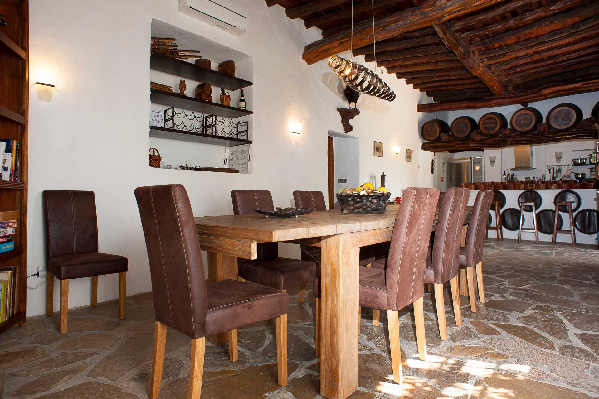 Finca Can Gall Ibiza - Küche mit Essbereich