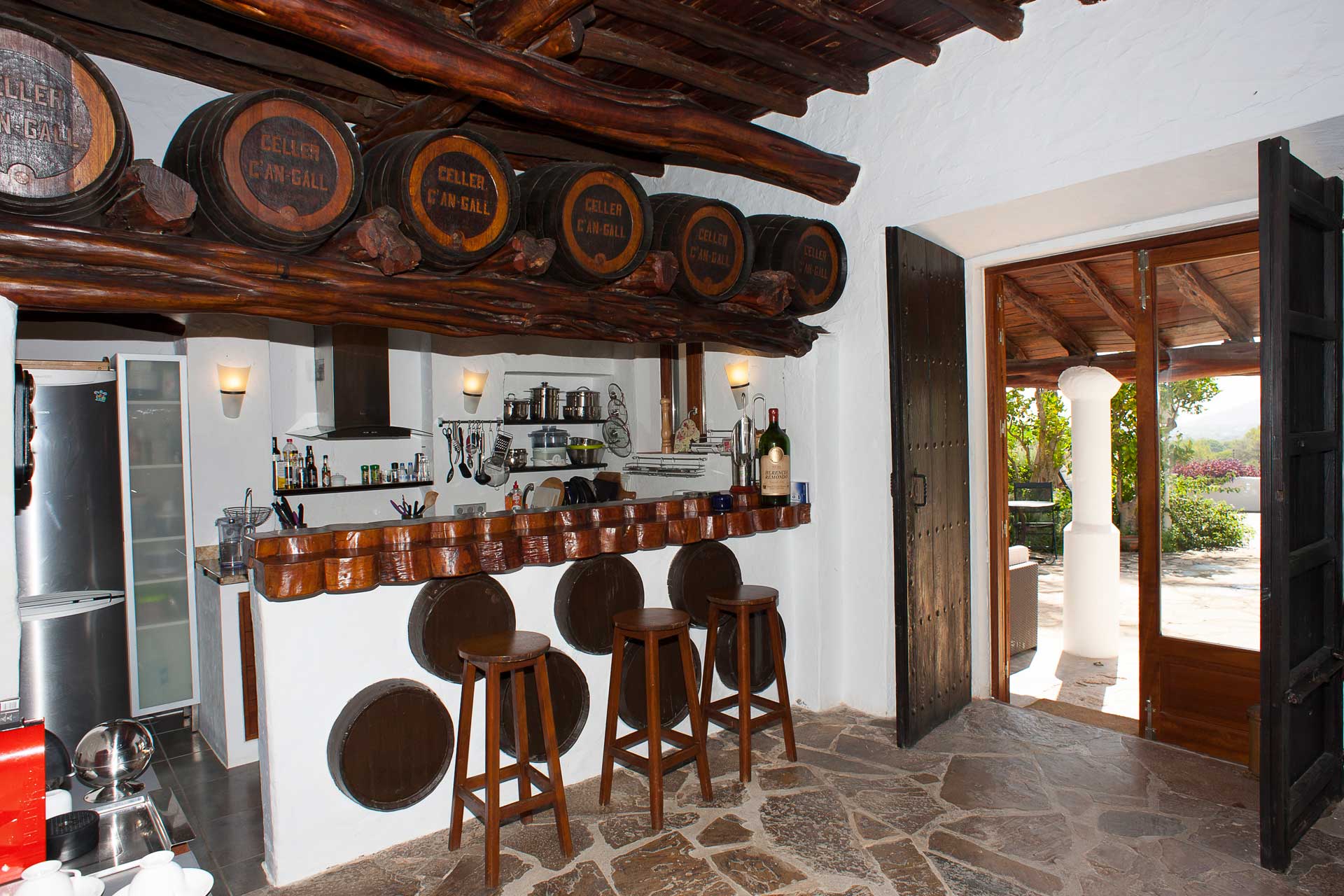 Finca Can Gall Ibiza - Küche mit Essbereich