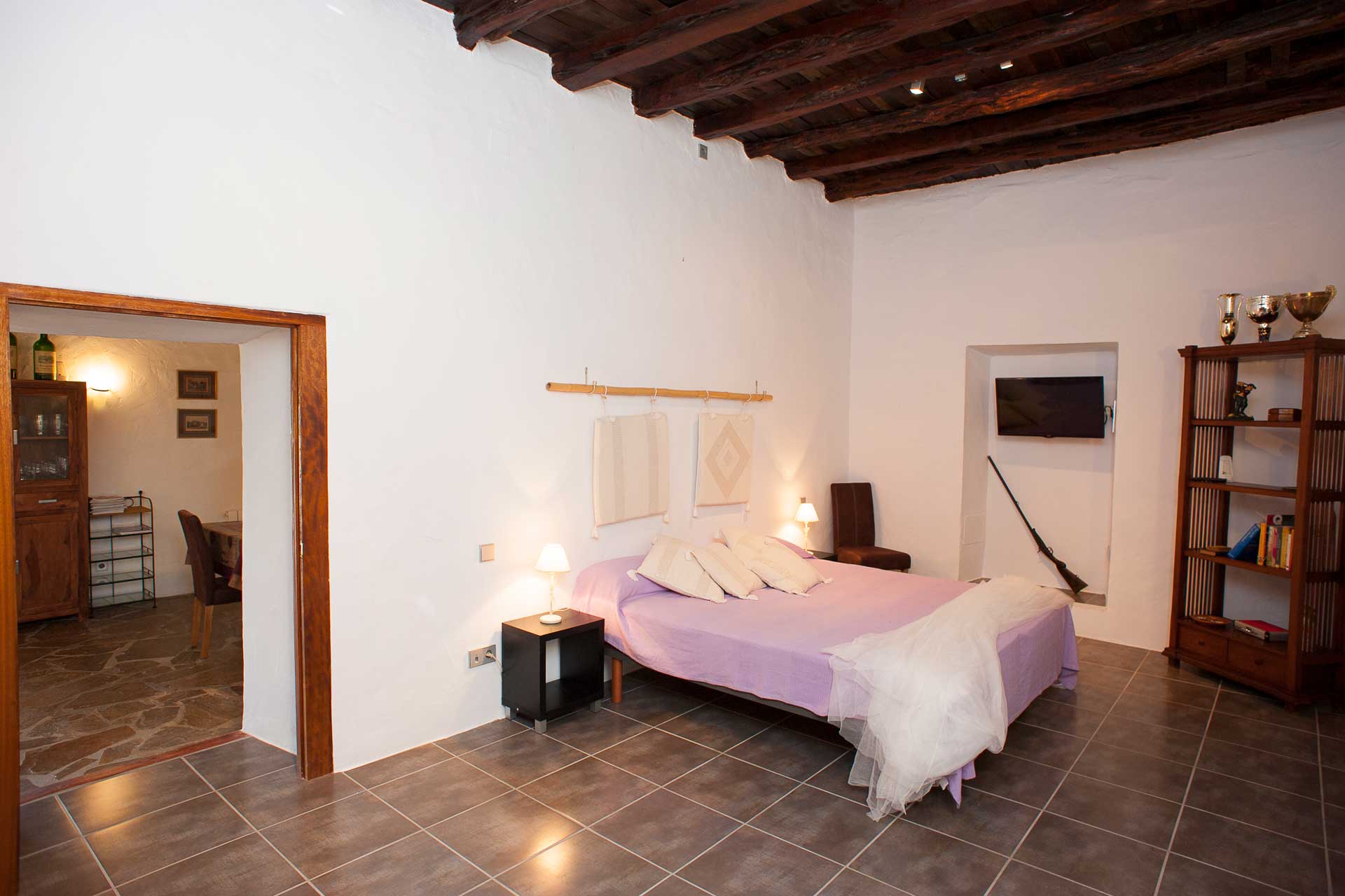 Finca Can Gall Ibiza - Schlafzimmer mittig