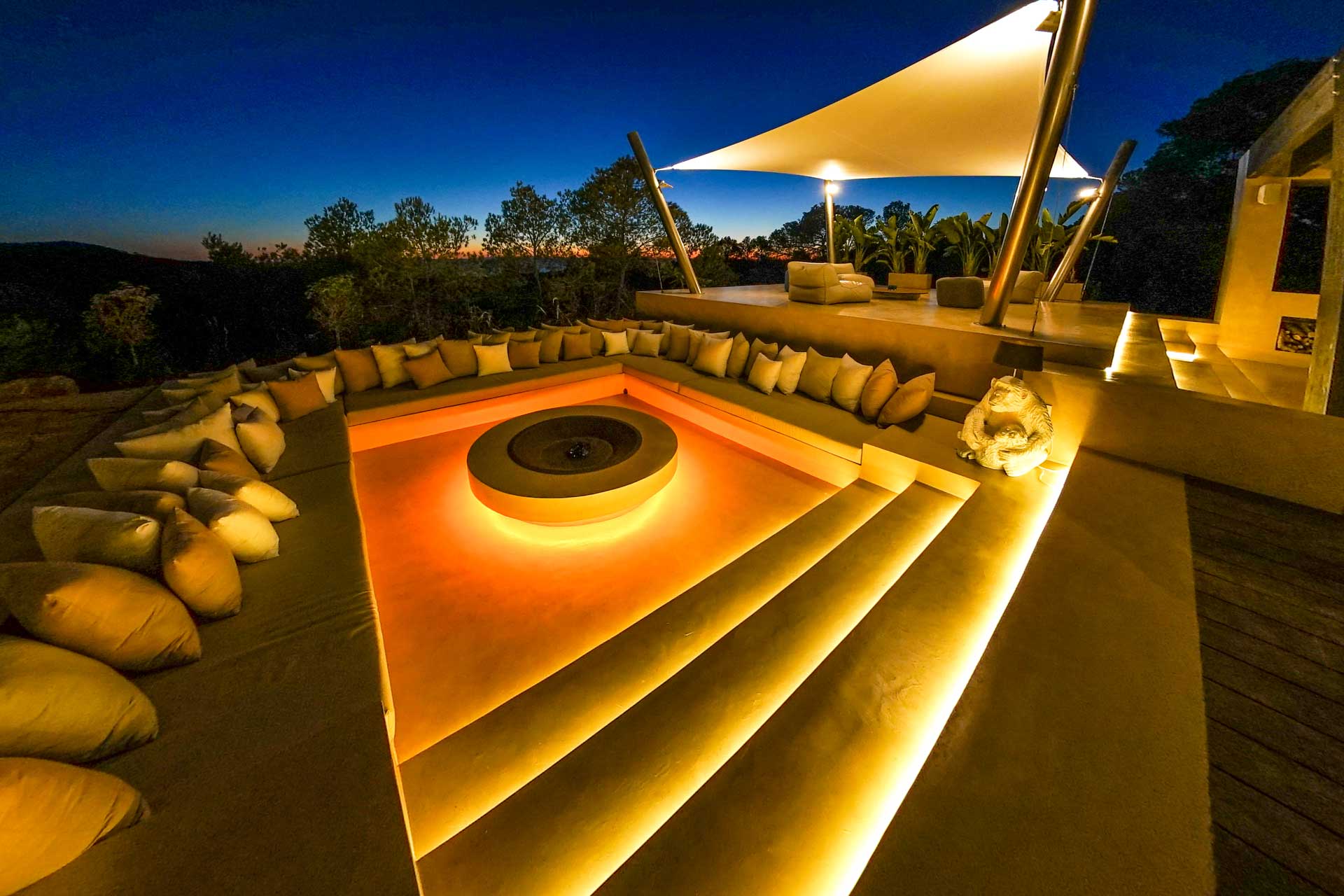 Villa CA Ibiza at night