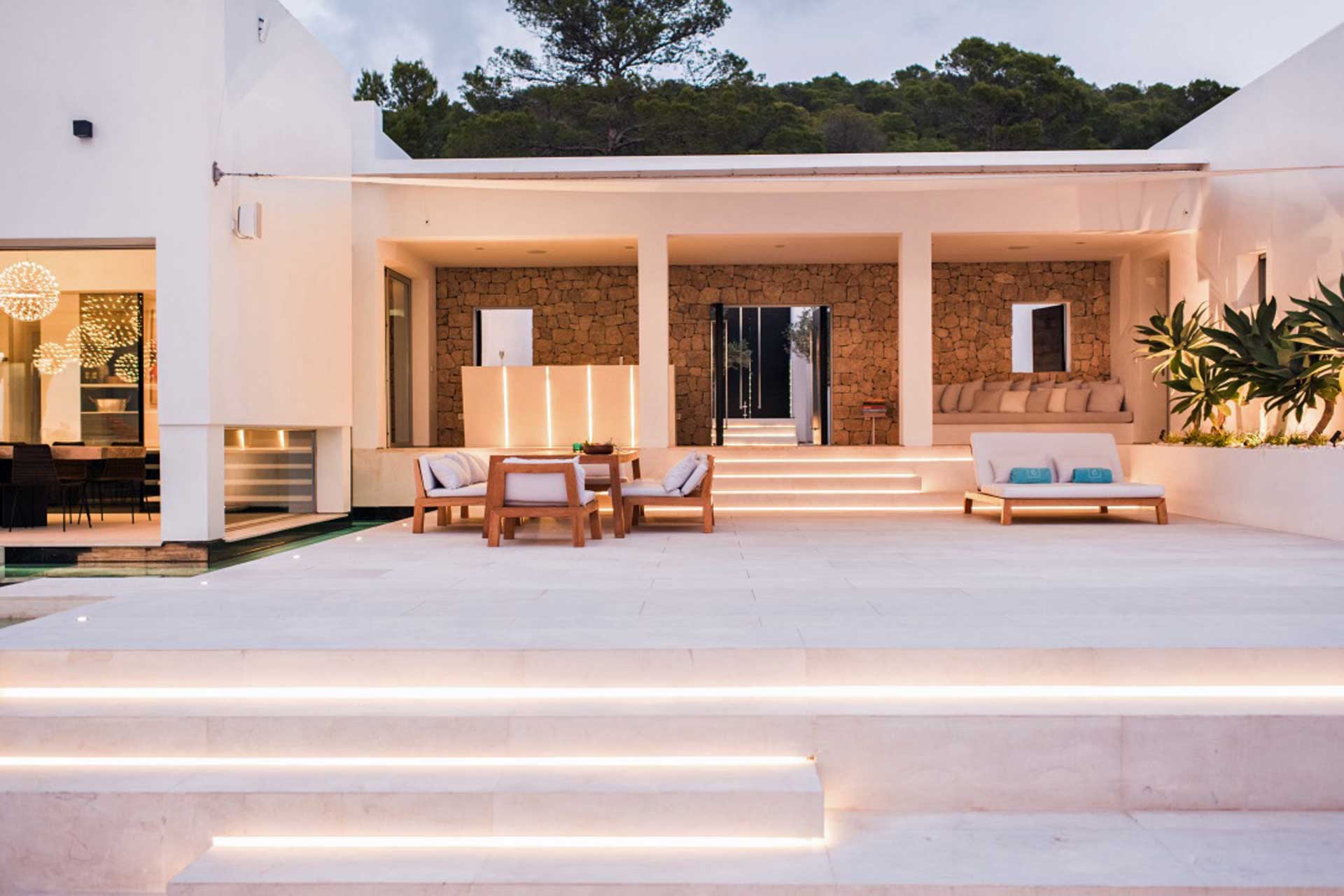 Villa CA Ibiza bei Sonnenuntergang