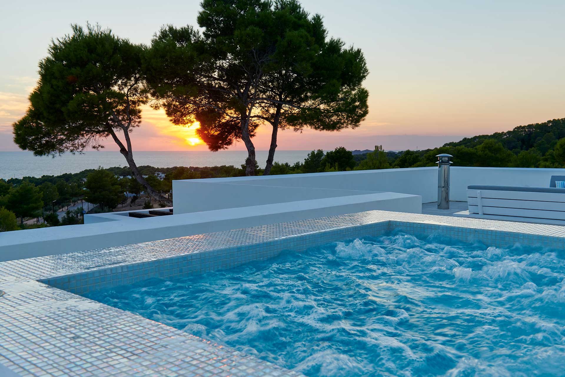 Villa CA Ibiza bei Sonnenuntergang