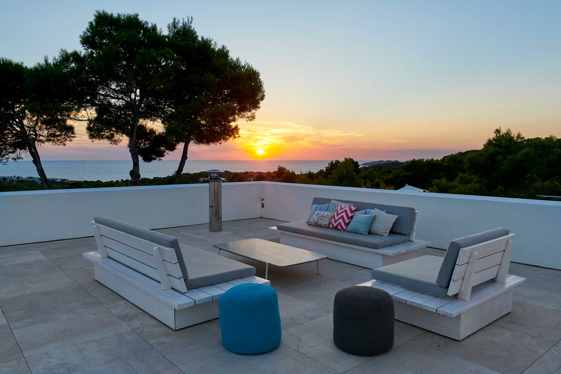 Villa CA Ibiza at sunset